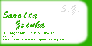 sarolta zsinka business card